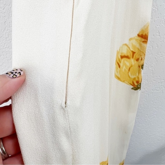 Reformation Cozumel Jumpsuit in TANGIERS Floral White Ruffle Size 6 - Picture 5 of 8